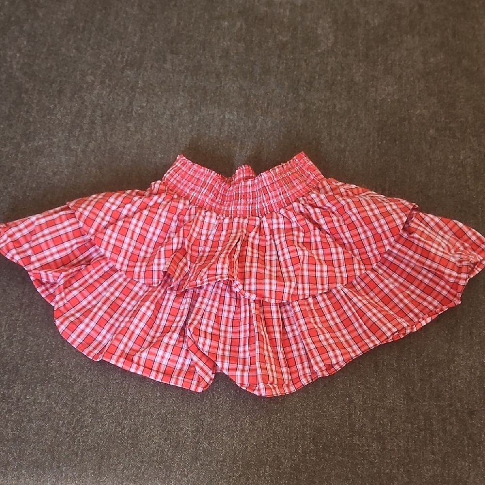 Crewcuts Red and White Bubble Mini Skirt